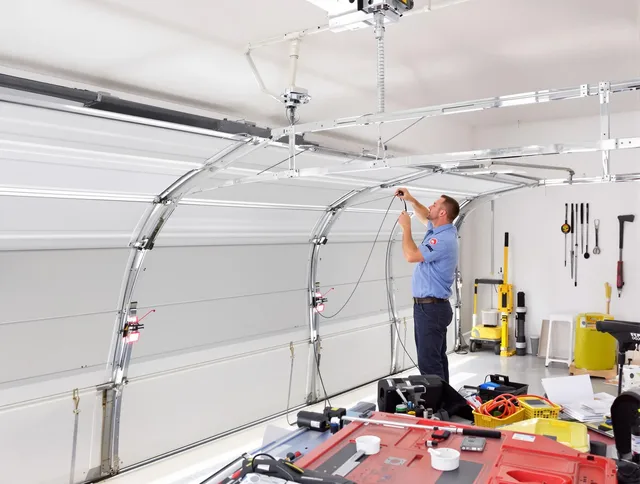 Garage door cable repair service by North Smithfield Garage Door Repair in North Smithfield
