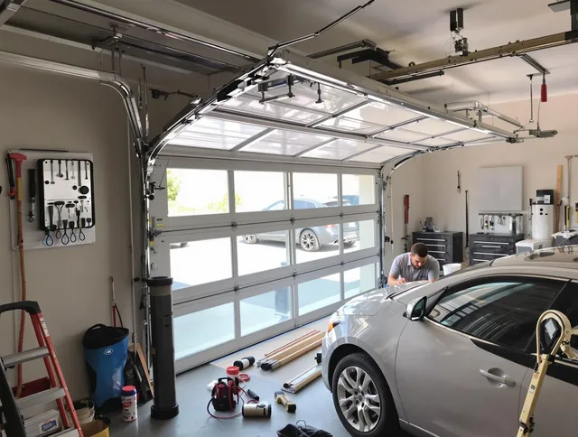 Garage door noise reduction service by North Smithfield Garage Door Repair in North Smithfield
