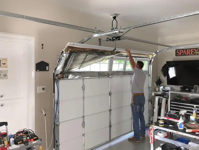 Garage door section replacement by North Smithfield Garage Door Repair in North Smithfield